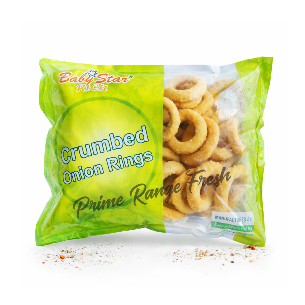 Baby Star - Onion Rings Crumbed 1kg frozen