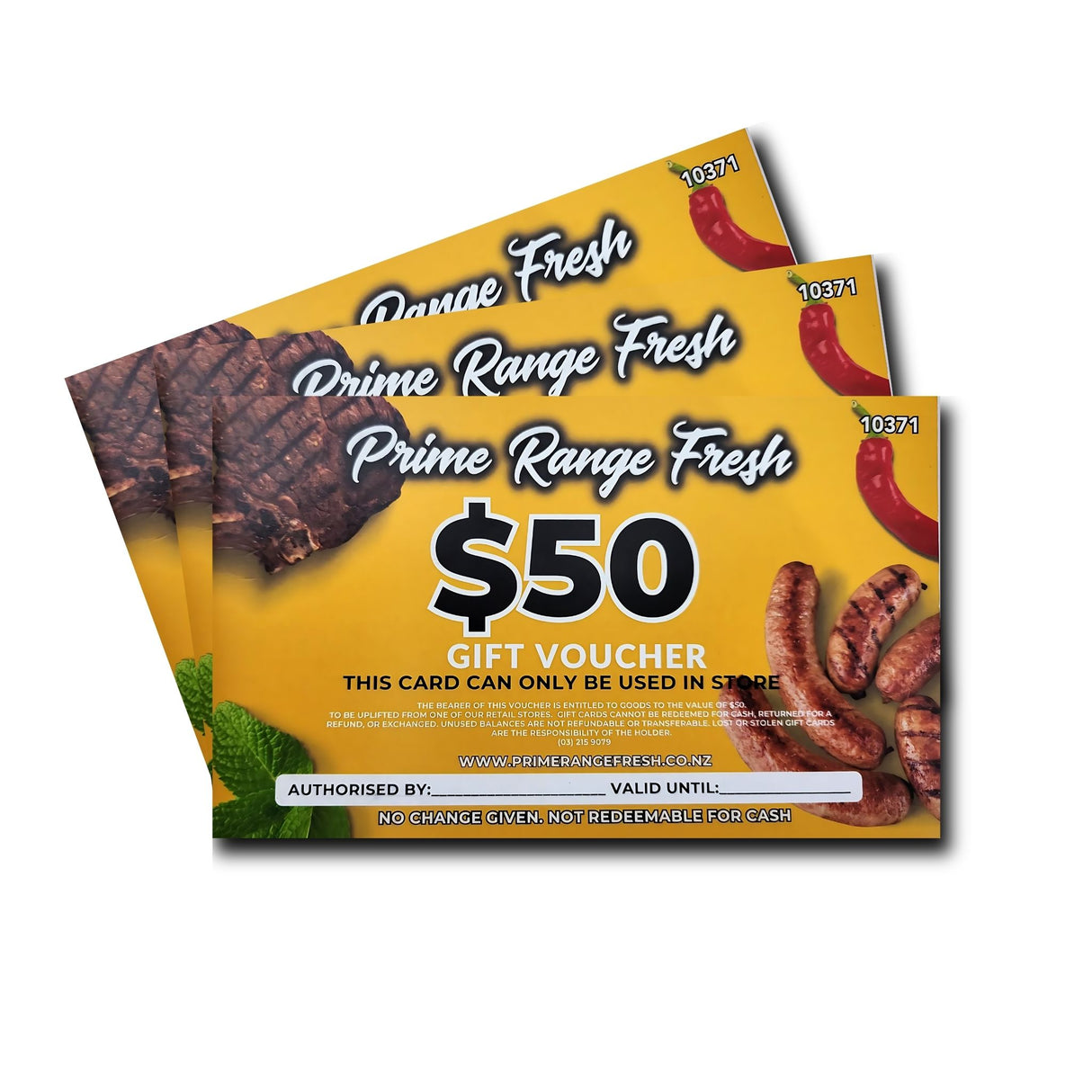 Prime Range Fresh Gift cards